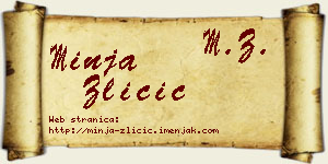 Minja Zličić vizit kartica